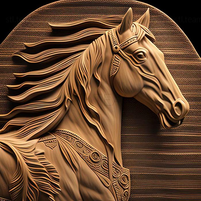 3D model Comanche horse famous animal (STL)